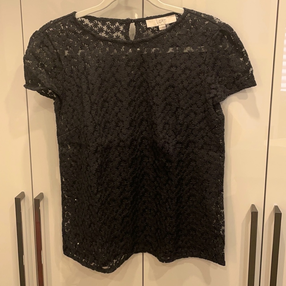 Loft floral laced t-shirt